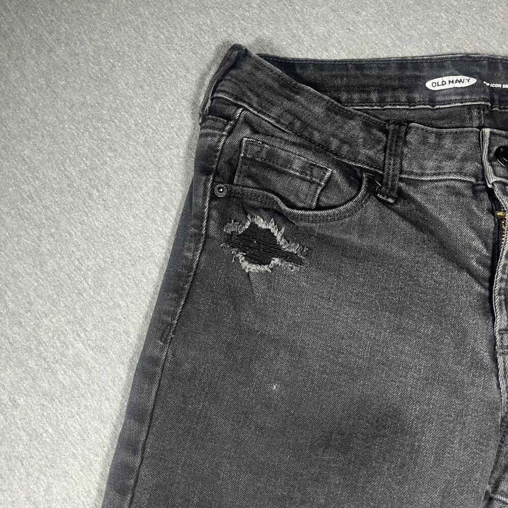 Old Navy Pop Icon Sizs 6 Skinny Black Ripped Jeans Womans pants Womans old navy - Picture 5 of 9